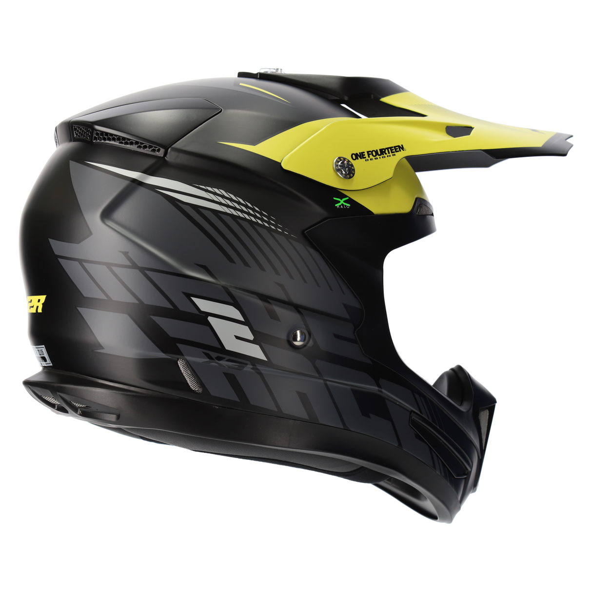 M2R X3 Origin PC-3F Matte Yellow Helmet - EasyR