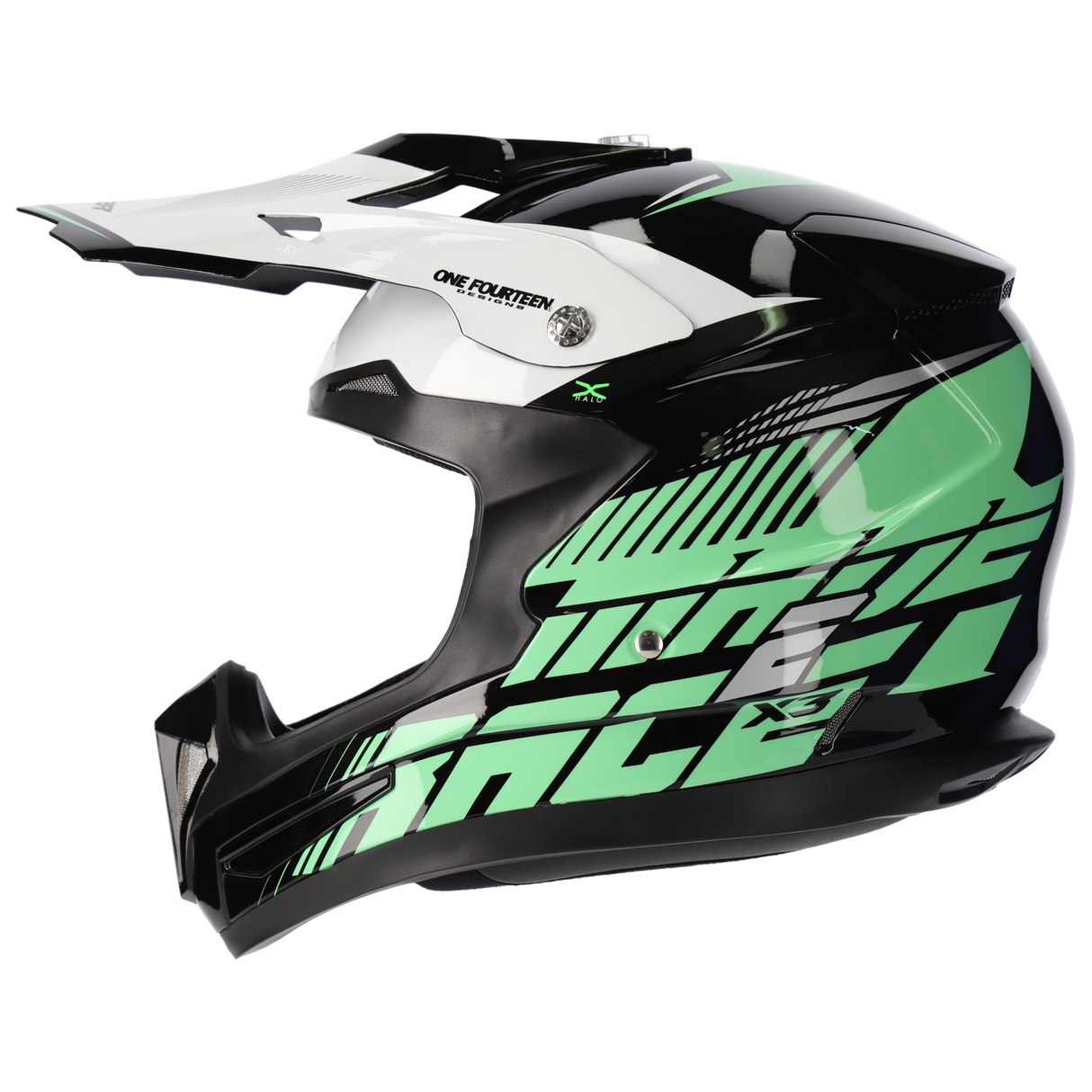 M2R X3 Origin PC-4 Gloss Mint Helmet