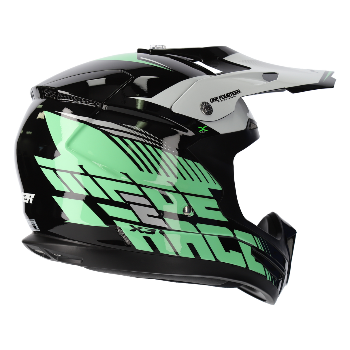 M2R X3 Origin PC-4 Gloss Mint Helmet