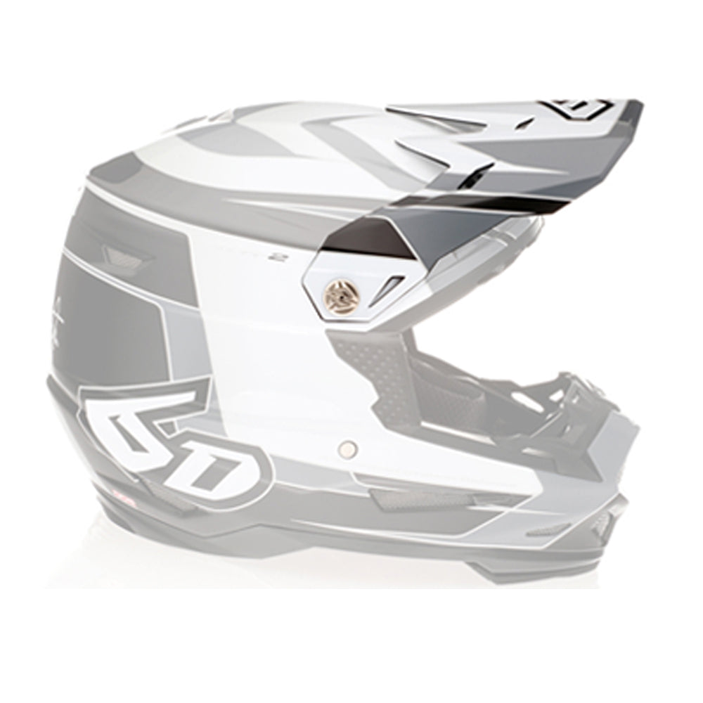 6D Replacement Peak for ATR-2 Helmet Impact White