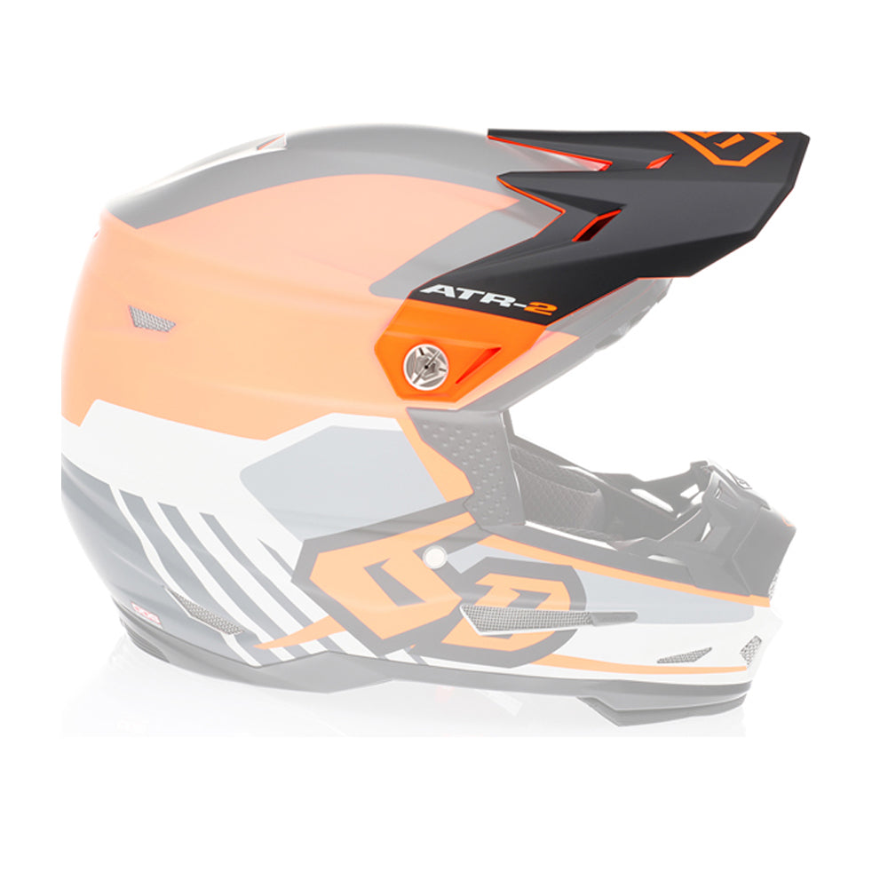 6D Replacement Peak for ATR-2 Helmet Target Neon Orange