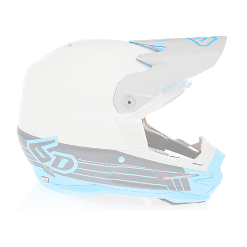 6D Replacement Peak for ATR-1 Helmet Split Cyan