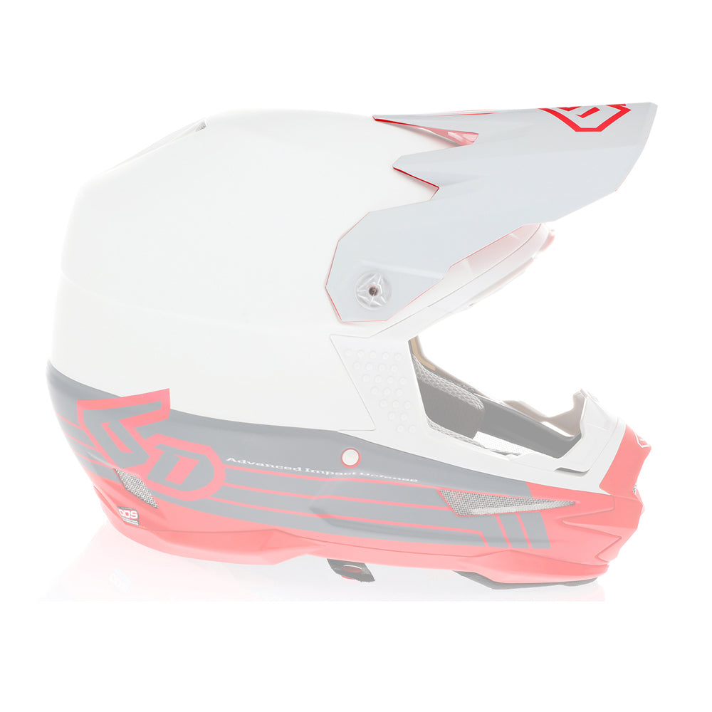 6D Replacement Peak for ATR-1 Helmet Split Red