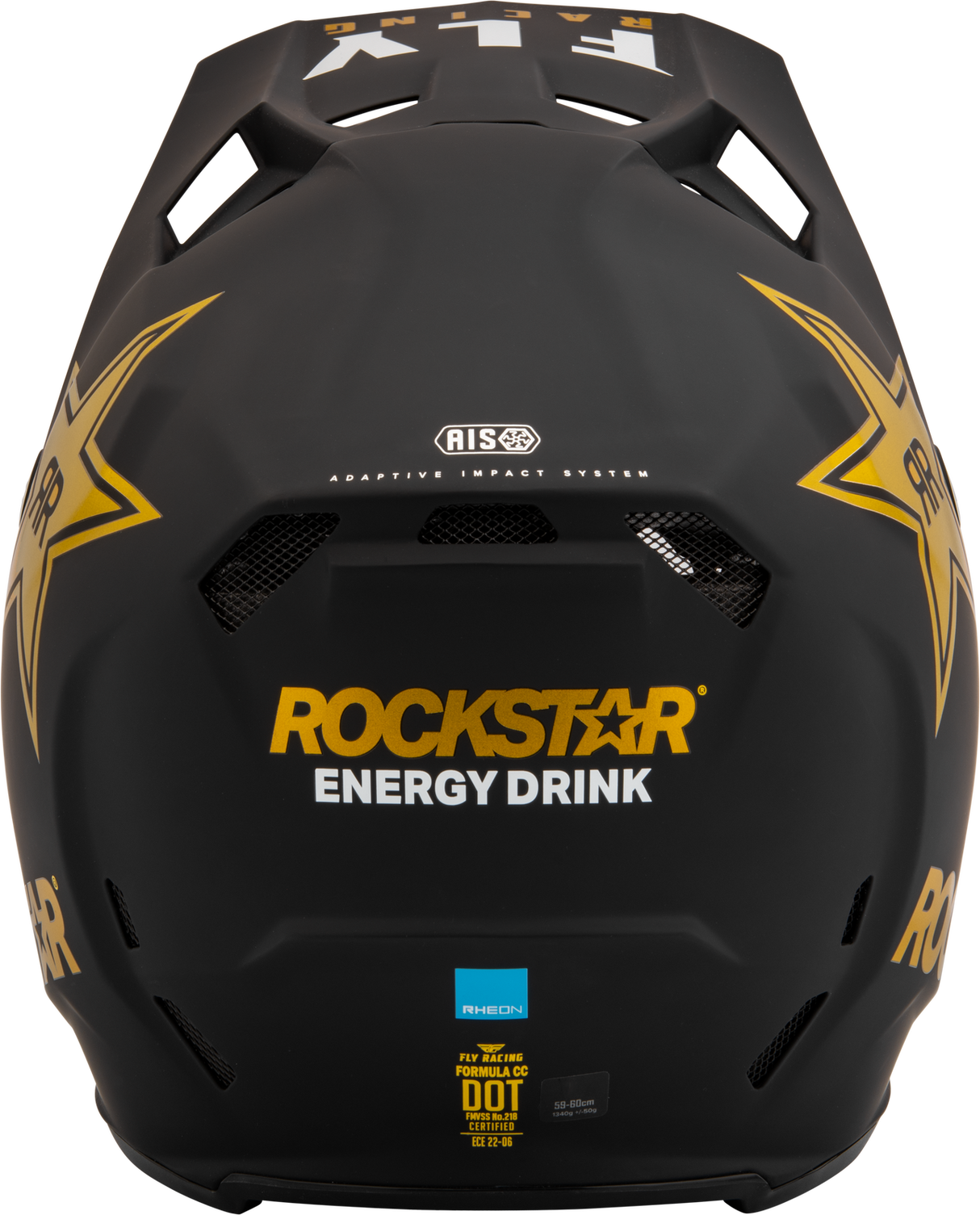 FLY 2023 Formula CC Rockstar Matte Black/Gold Helmet - EasyR