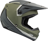 FLY 2023 Kinetic Vision Matte Olive Green/Grey Youth Helmet