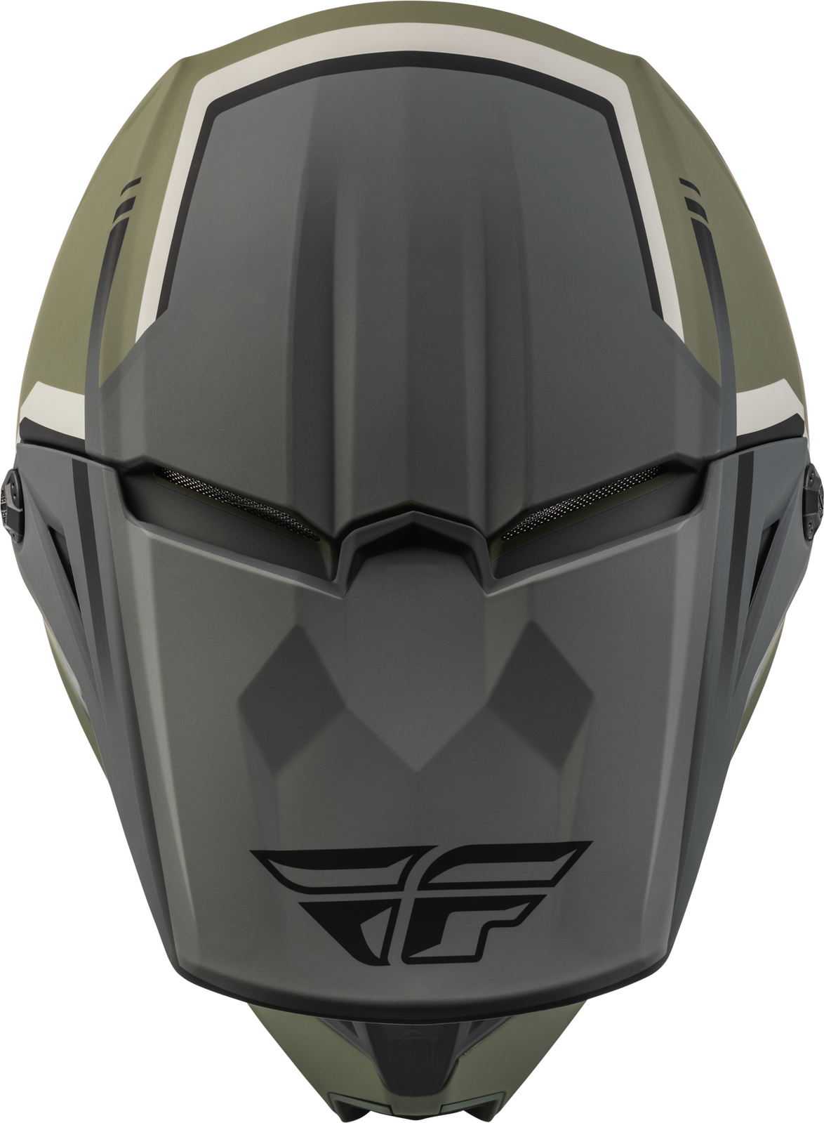 FLY 2023 Kinetic Vision Matte Olive Green/Grey Youth Helmet