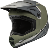 FLY 2023 Kinetic Vision Matte Olive Green/Grey Youth Helmet