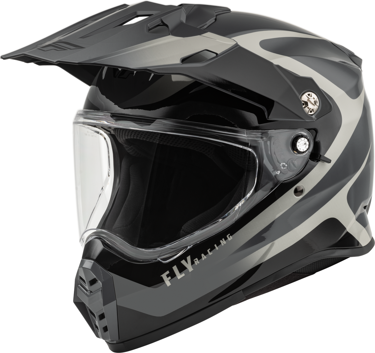 FLY 2023 Trekker Pulse Black/Grey Helmet [Size: 2XL] [INTERNAL]