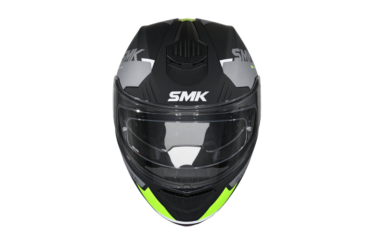 SMK Gullwing Kresto Matte Black/Grey/Yellow MA264 Modular Helmet - EasyR