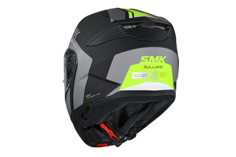 SMK Gullwing Kresto Matte Black/Grey/Yellow MA264 Modular Helmet - EasyR