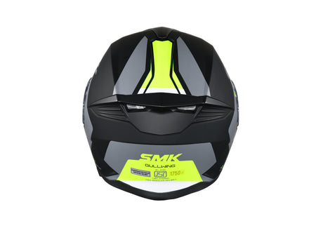 SMK Gullwing Kresto Matte Black/Grey/Yellow MA264 Modular Helmet - EasyR