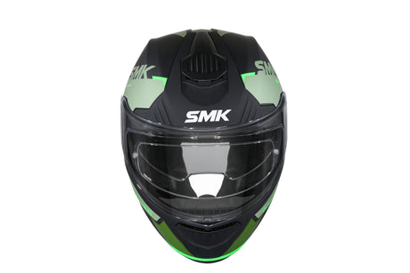 SMK Gullwing Kresto Matte Black/Green MA288 Modular Helmet - EasyR