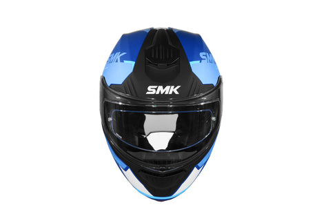 SMK Gullwing Kresto Matte Blue/White MA551 Modular Helmet - EasyR