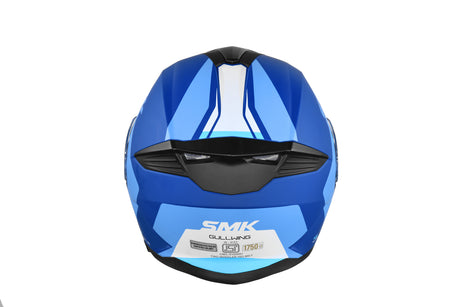 SMK Gullwing Kresto Matte Blue/White MA551 Modular Helmet - EasyR