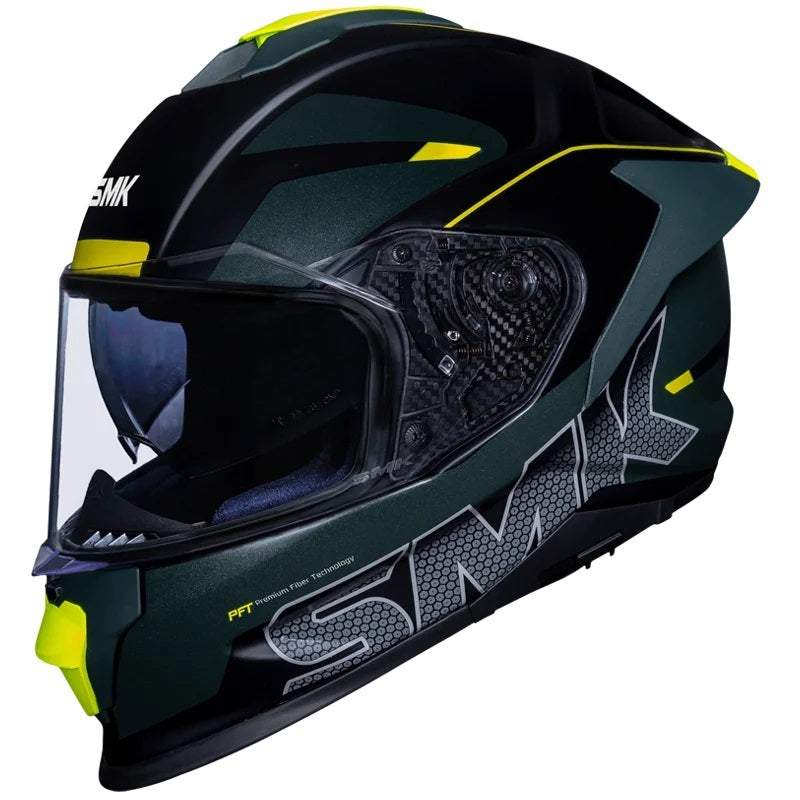 SMK Titan Firefly Matte Black/Green/Yellow MA284 Helmet