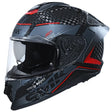 SMK Titan Carbon Nero Black/Grey/Red GL263 Helmet - EasyR