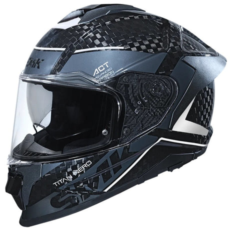 SMK Titan Carbon Nero Black/Grey/White GL261 Helmet - EasyR