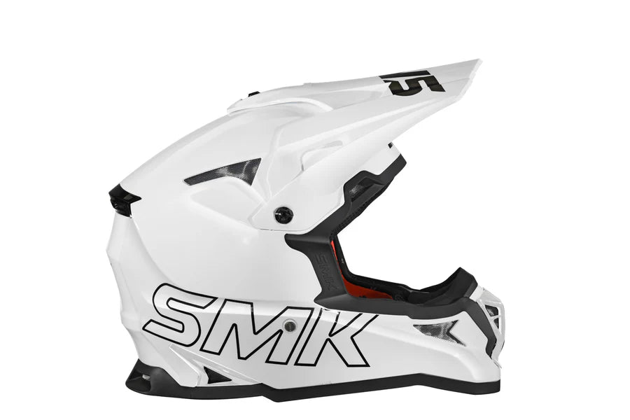 SMK Allterra Solid Gloss White GL120 Helmet [XL] [INTERNAL]