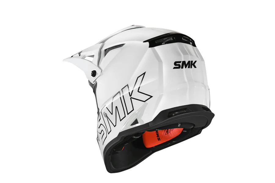 SMK Allterra Solid Gloss White GL120 Helmet [XL] [INTERNAL]
