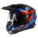 M2R Hybrid Poly PC-1 Gloss Blue/Red/Silver/Black Helmet - EasyR