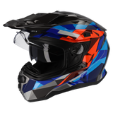 M2R Hybrid Poly PC-1 Gloss Blue/Red/Silver/Black Helmet - EasyR