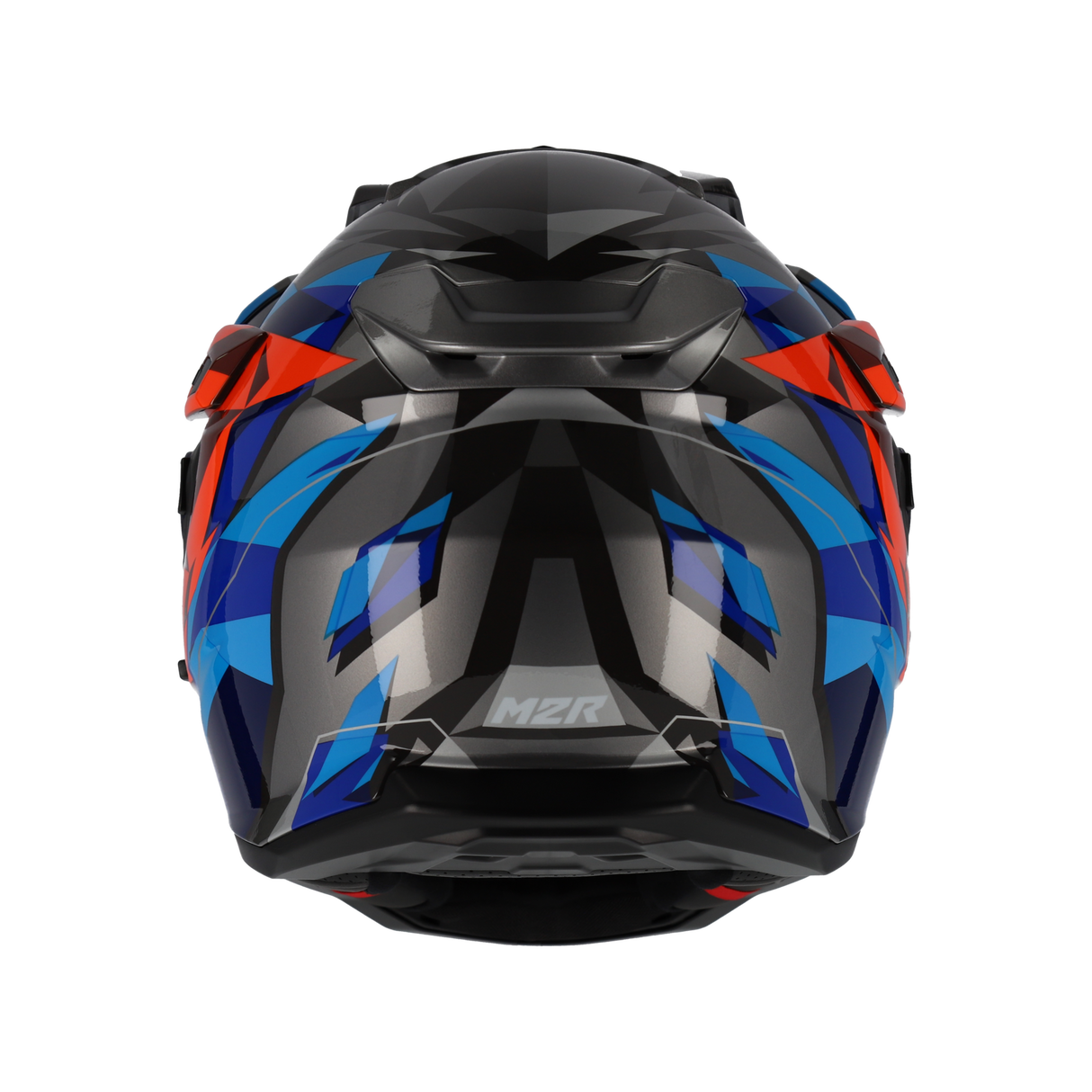 M2R Hybrid Poly PC-1 Gloss Blue/Red/Silver/Black Helmet - EasyR