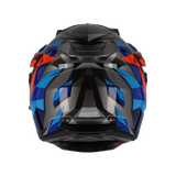 M2R Hybrid Poly PC-1 Gloss Blue/Red/Silver/Black Helmet - EasyR