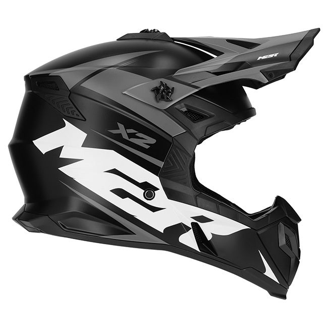 M2R X2 Charger PC-5F Matte Silver Helmet - EasyR