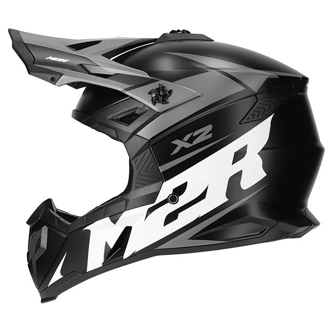 M2R X2 Charger PC-5F Matte Silver Helmet - EasyR