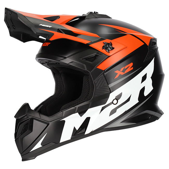 M2R X2 Charger PC-8F Matte Orange Helmet - EasyR