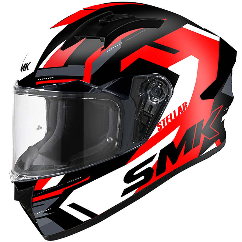 SMK Stellar K-Power Black/Red/White GL231 Helmet - EasyR