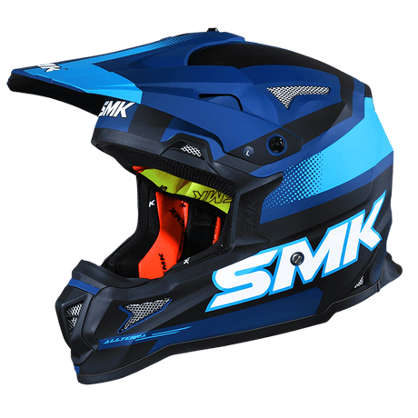 SMK Allterra X-Throttle Matte Blue/Black/Blue MA525 Helmet - EasyR