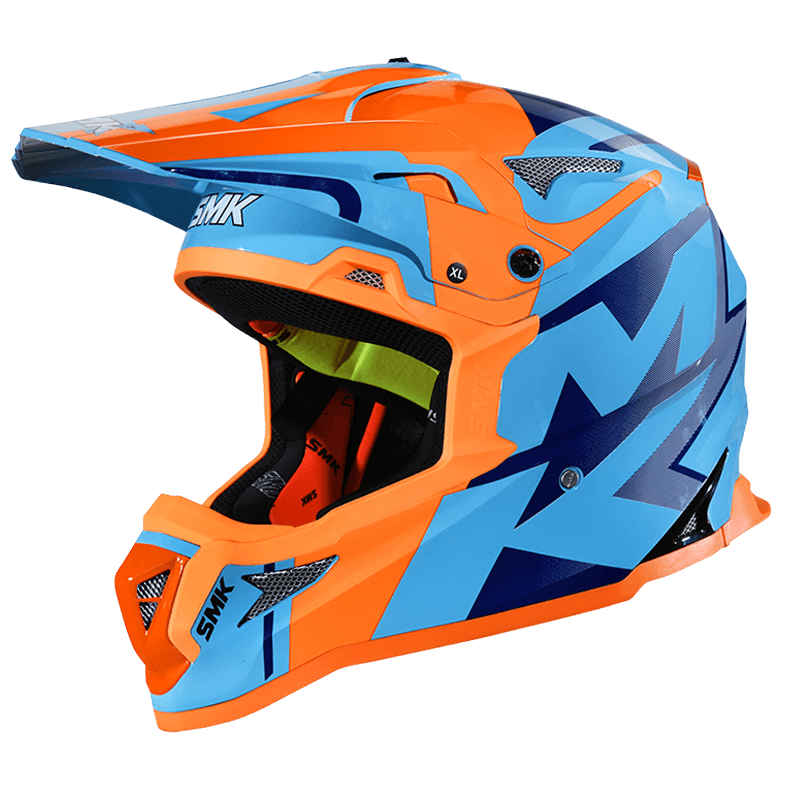 SMK Allterra X-Power Blue/Blue/Orange GL557 Helmet - EasyR