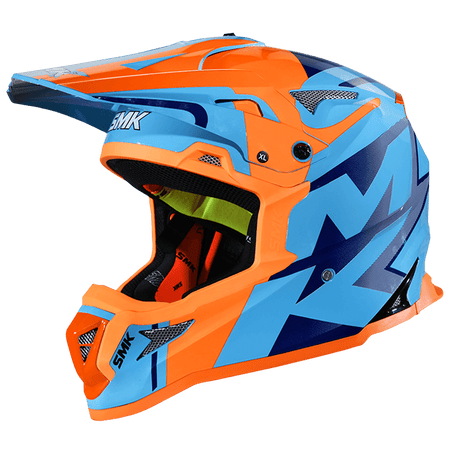 SMK Allterra X-Power Blue/Blue/Orange GL557 Helmet - EasyR