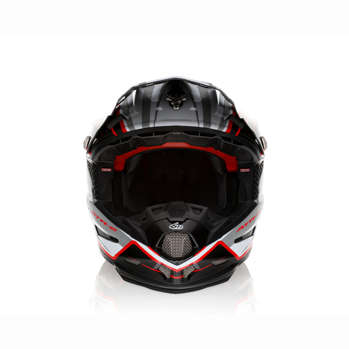 6D ATR-2 Phase White/Red Helmet