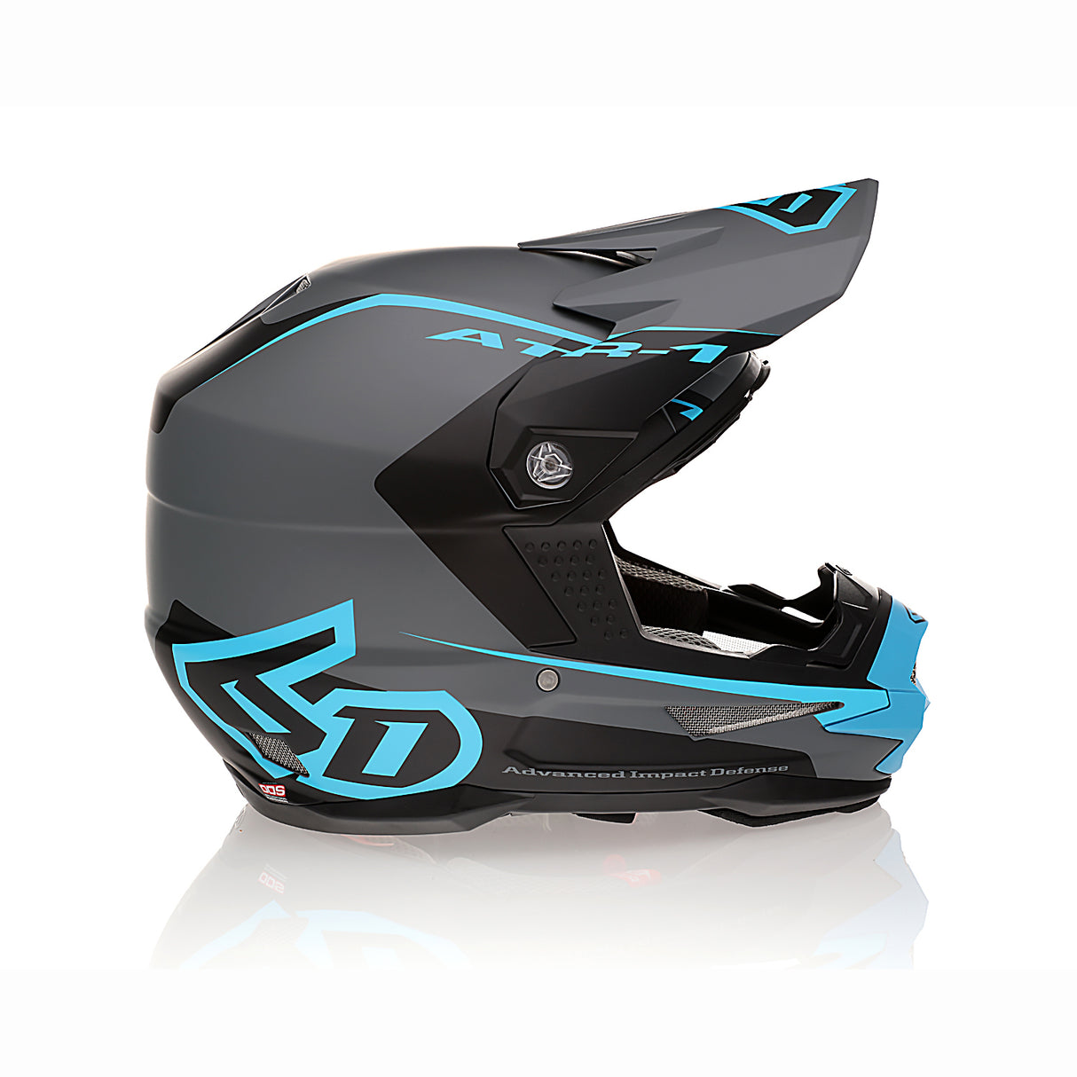 6D ATR-1 Stealth Cyan Helmet