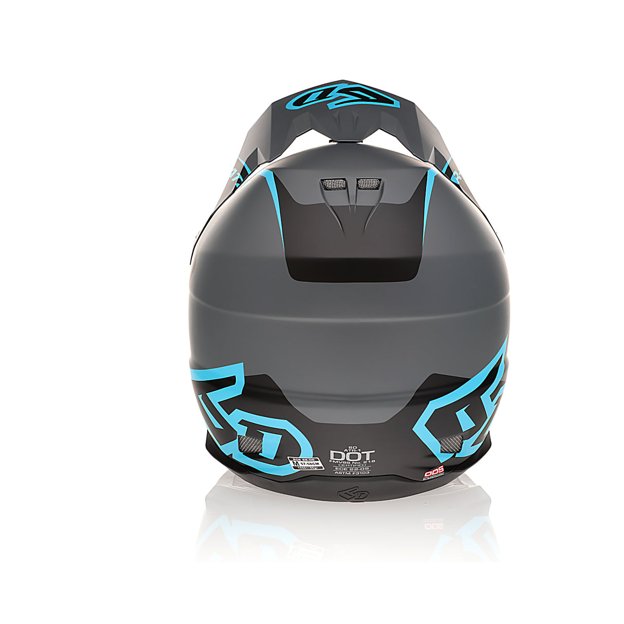 6D ATR-1 Stealth Cyan Helmet