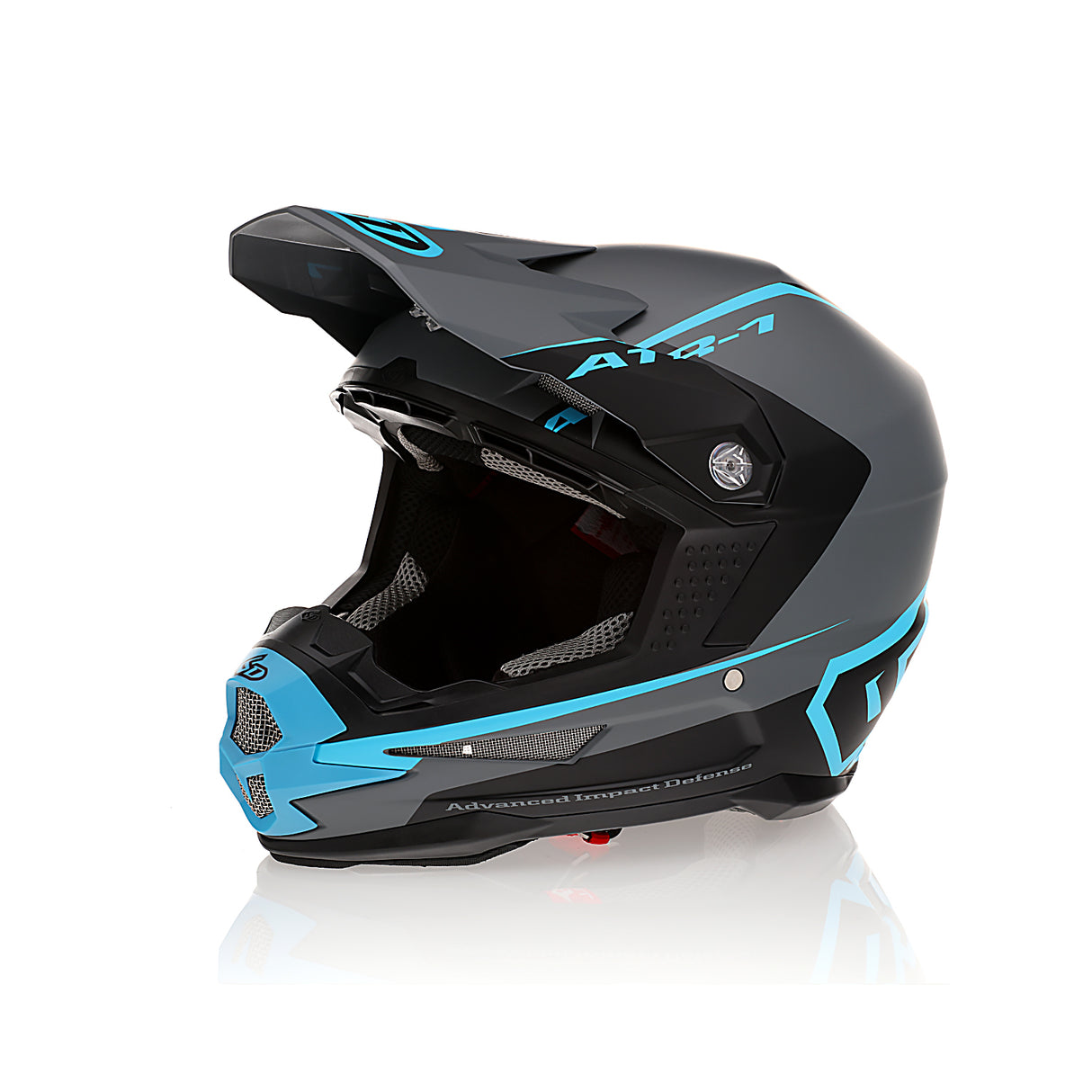 6D ATR-1 Stealth Cyan Helmet