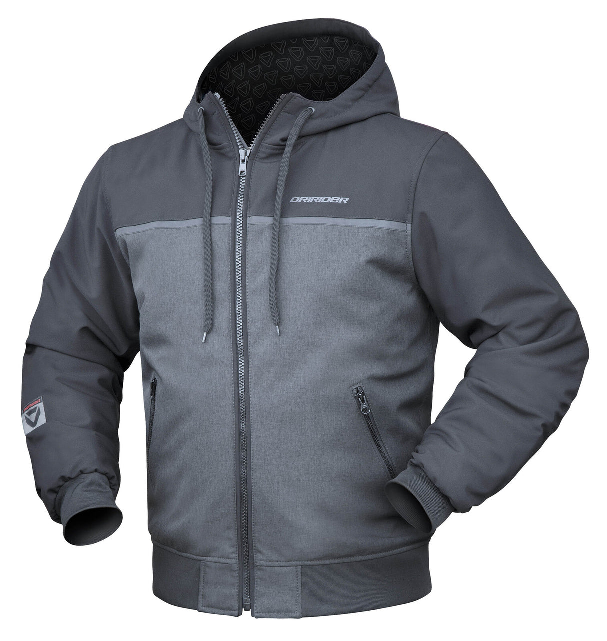 DriRider Legion Grey/Black Textile Hoodie Jacket