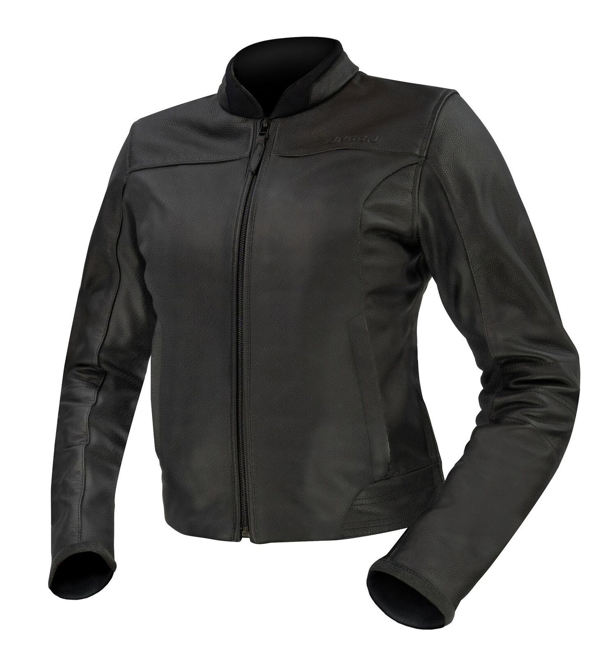 Argon Abyss Black Non-Perforated Leather Womens Jacket