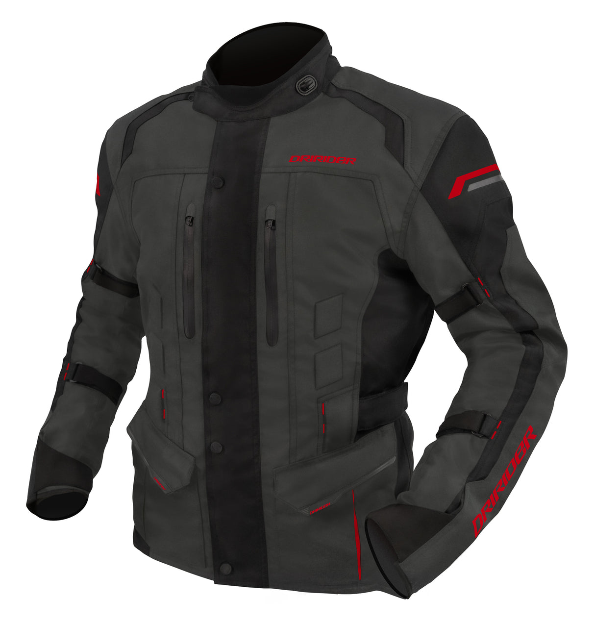 DriRider Compass 4 Grey/Black/Red Textile Jacket