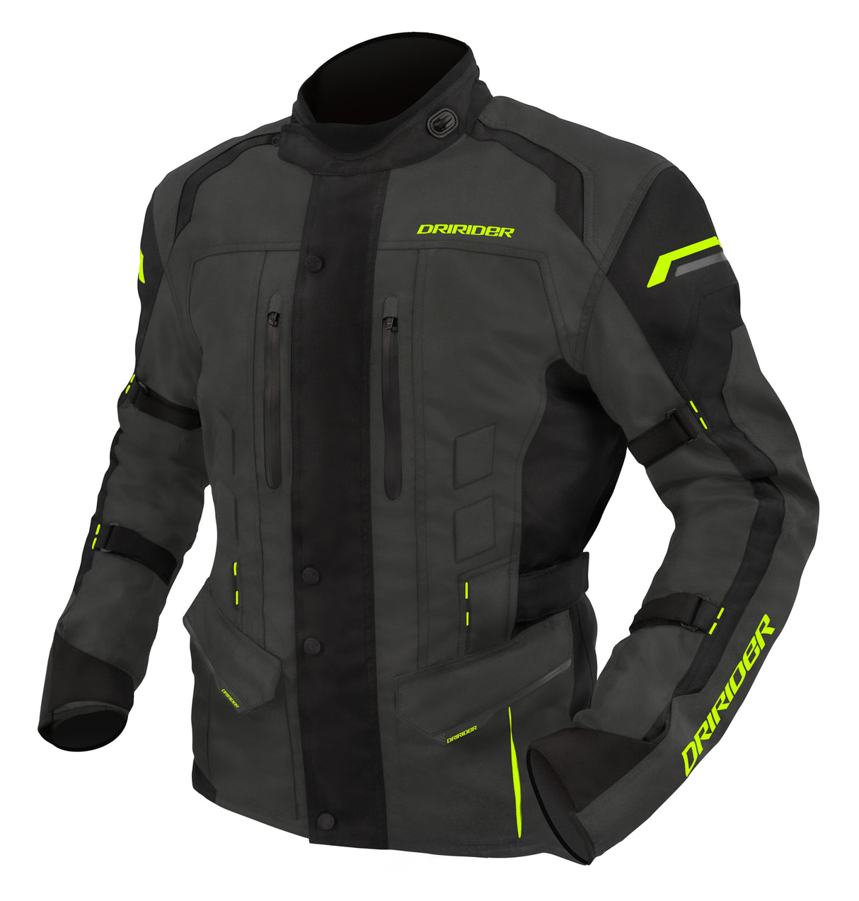 DriRider Compass 4 Grey/Black/Hi-Vis Yellow Textile Jacket