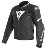 Dainese Avro 4 Matte Black/Matte Black/White Non-Perforated Leather Jacket