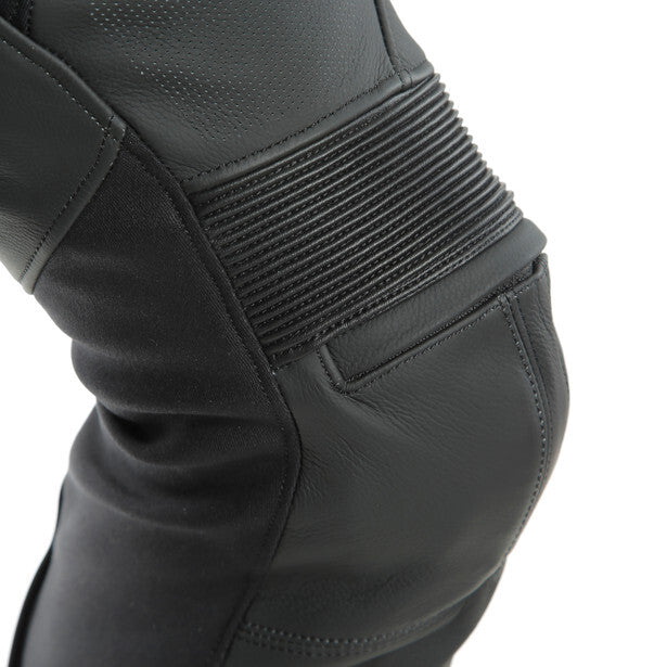 Dainese Pony 3 Matte Black Perforated Leather Pants – EasyR