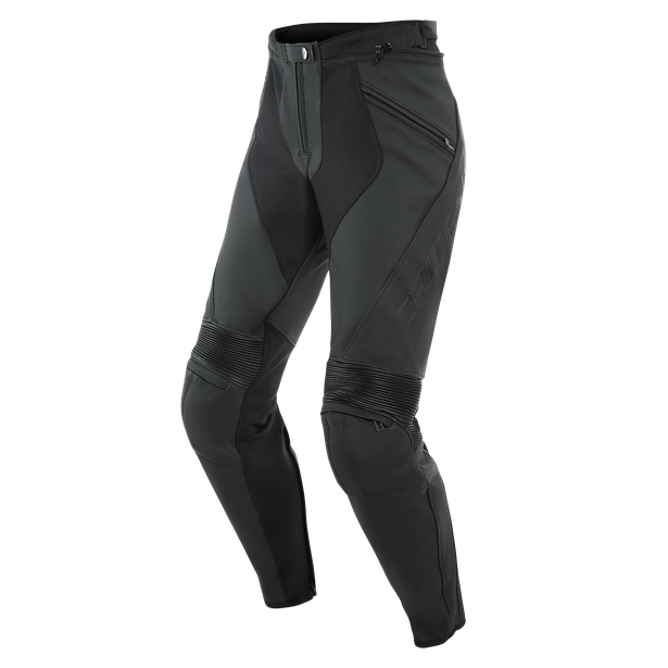 Dainese Pony 3 Lady Matte Black Perforated Leather Womens Pants