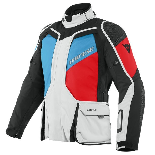 Dainese D-Explorer 2 Gore-Tex Glacier Grey/Blue/Lava Red/Black Waterproof Textile Jacket