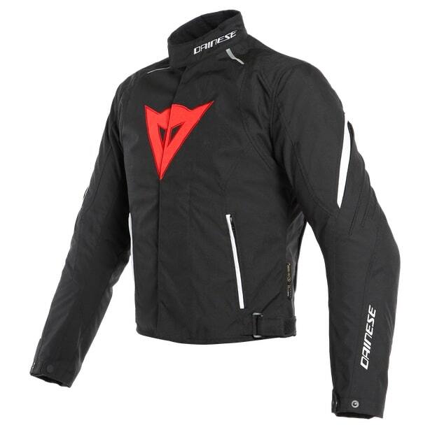 Dainese Laguna Seca 3 D-Dry Black/Lava Red/White Waterproof Textile Jacket