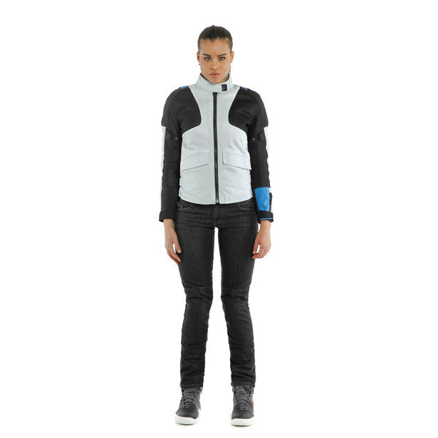 Dainese Air Tourer Tex Lady Glacier Grey/Performance Blue/Black Textile Womens Jacket