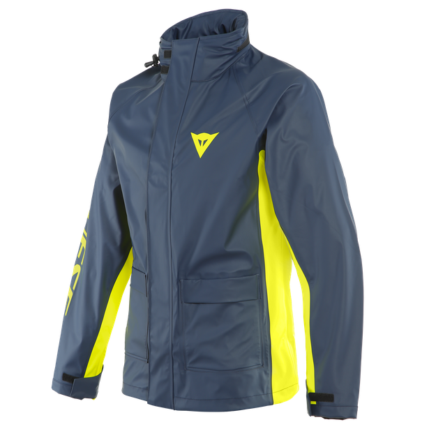 Dainese Storm 2 Unisex Black Iris/Fluro Yellow Rain Jacket