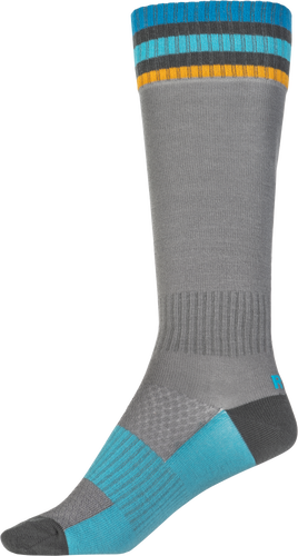 FLY 2023 MX Grey Youth Thin Socks